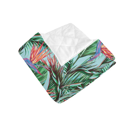 Bird Of Paradise Pattern Print Design BOP01 Premium Quilt