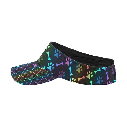 Paw Rainbow Pattern Print Design A01 Unisex Sun Visor