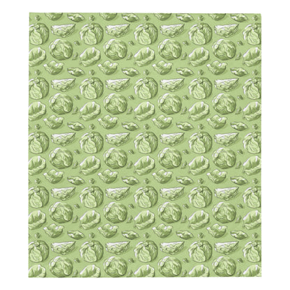 Brussels Sprouts Pattern Print Design 01 Premium Quilt
