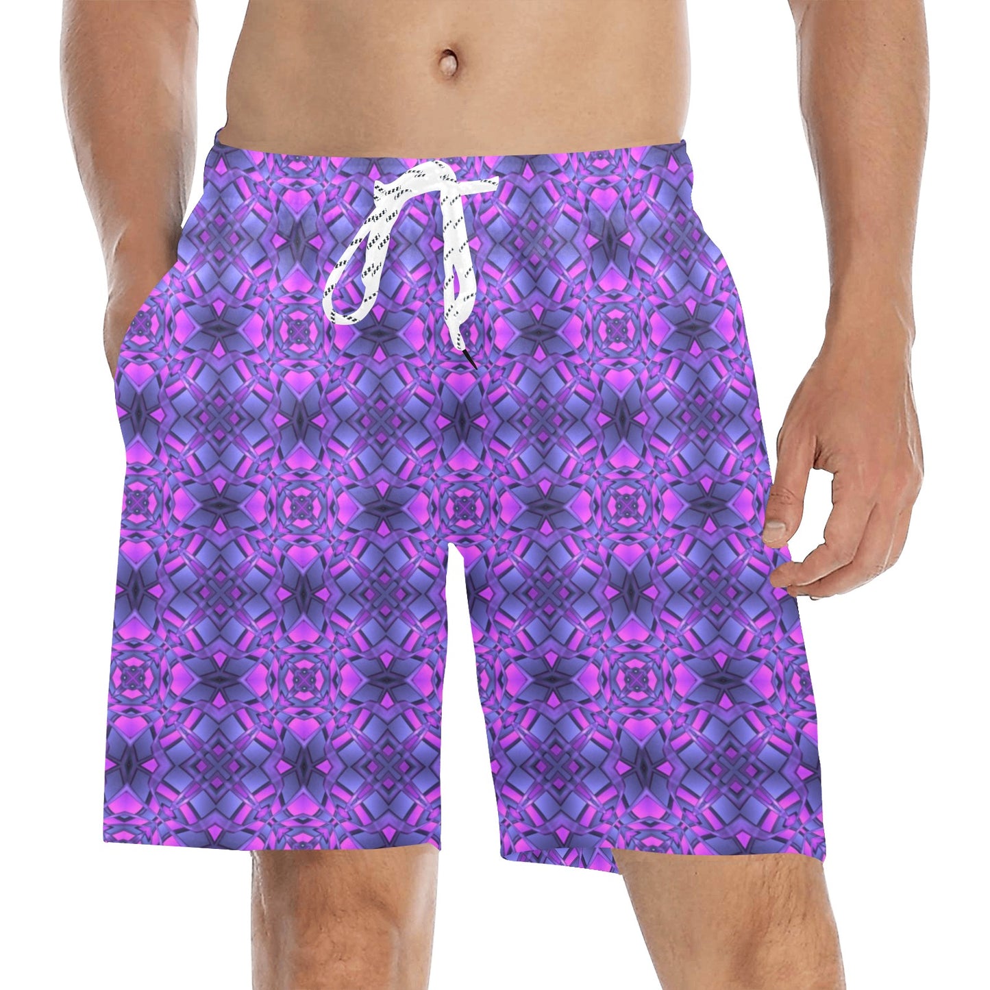 kaleidoscope Pattern Print Design Men's Swim Trunks Beach Shorts