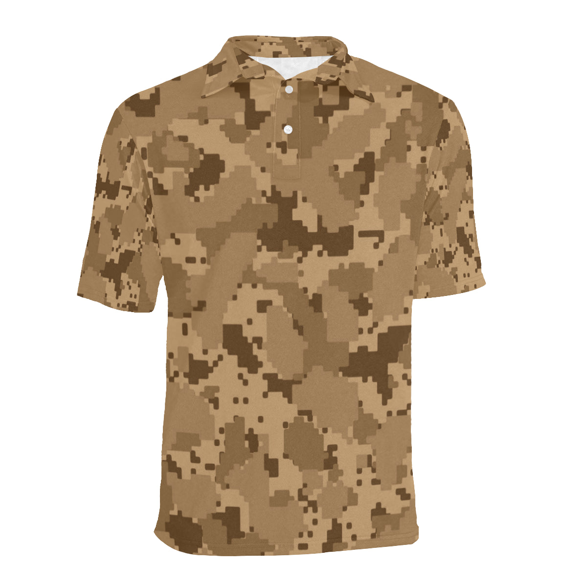 ACU Desert Digital Pattern Print Design 01 Men Polo Shirt