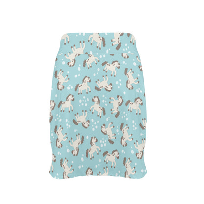 Horse Cute Print Design LKS306 17" Golf & Pickleball Skort with Pockets