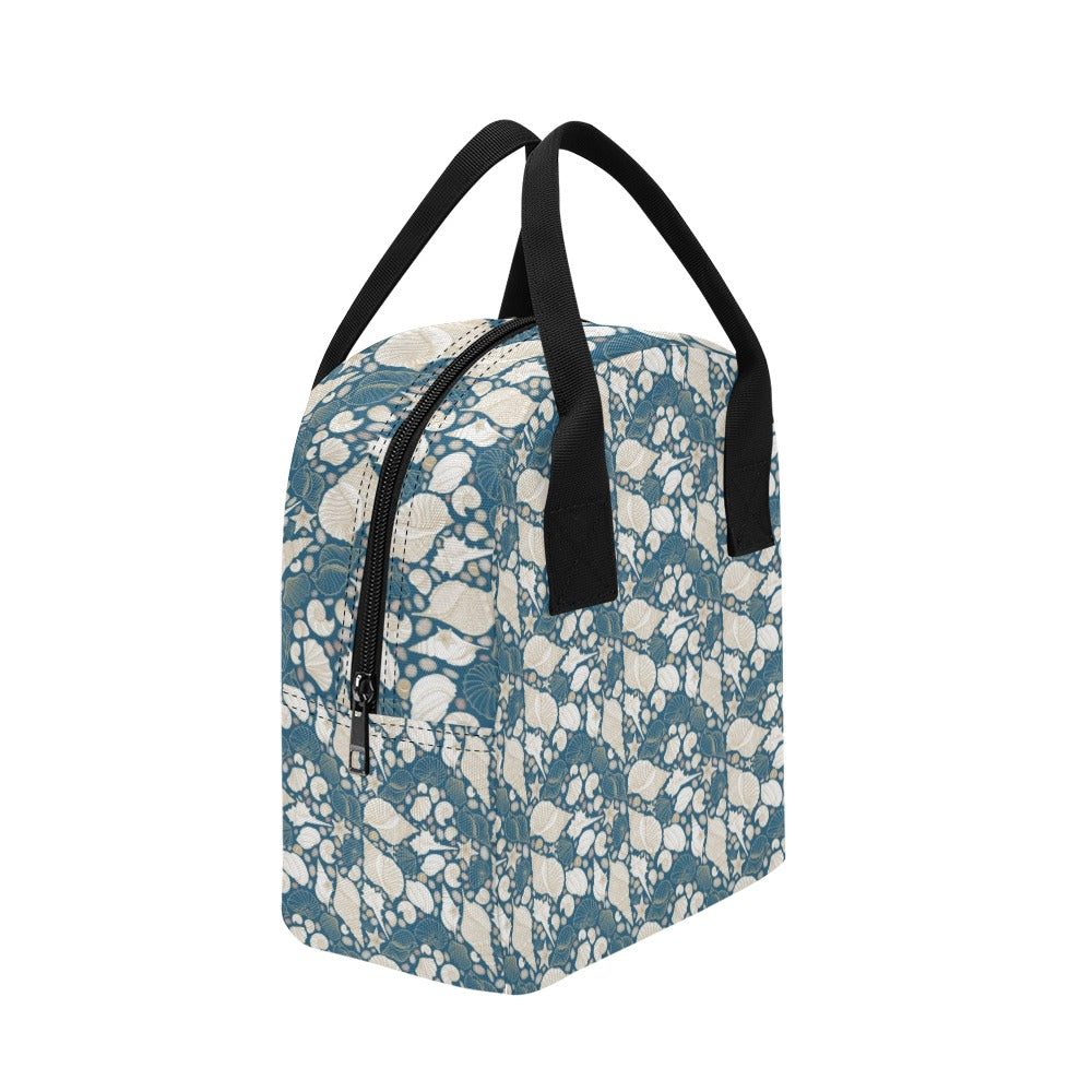 Seashell Print Design LKS308 Insulated Lunch Bag