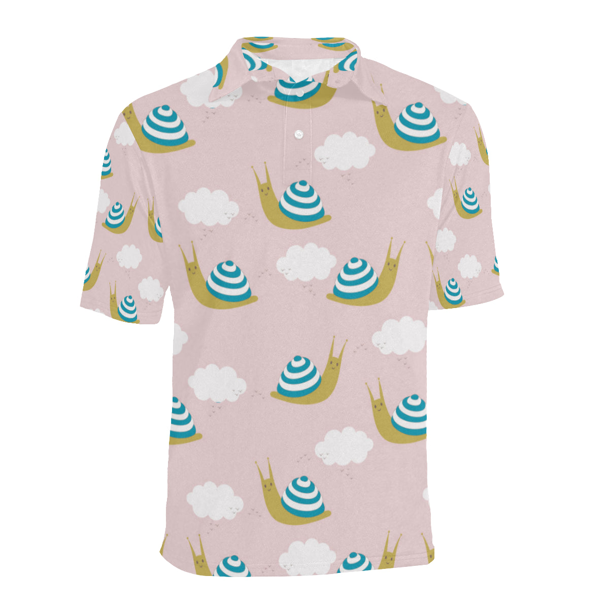Snail Pattern Print Design 02 Men Polo Shirt