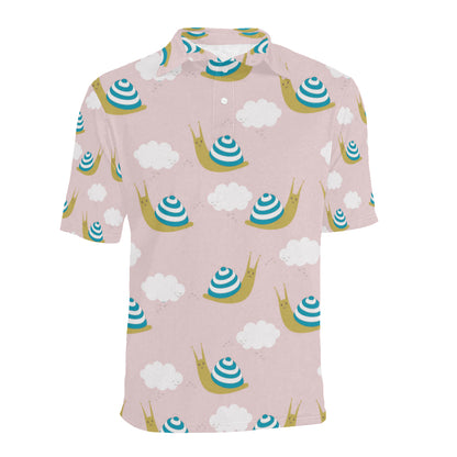 Snail Pattern Print Design 02 Men Polo Shirt