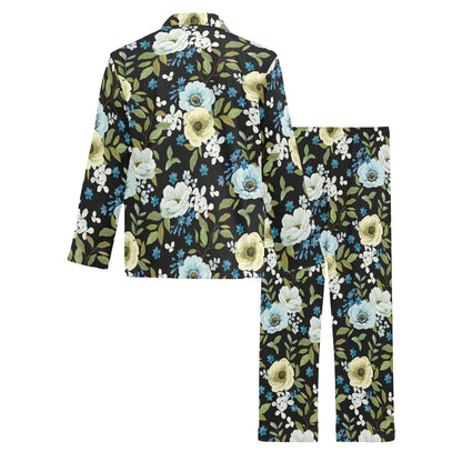 Anemone Pattern Print Design AM03 Men's Long Pajama Set
