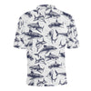 Great White Shark Pattern Print Design 02 Men Polo Shirt