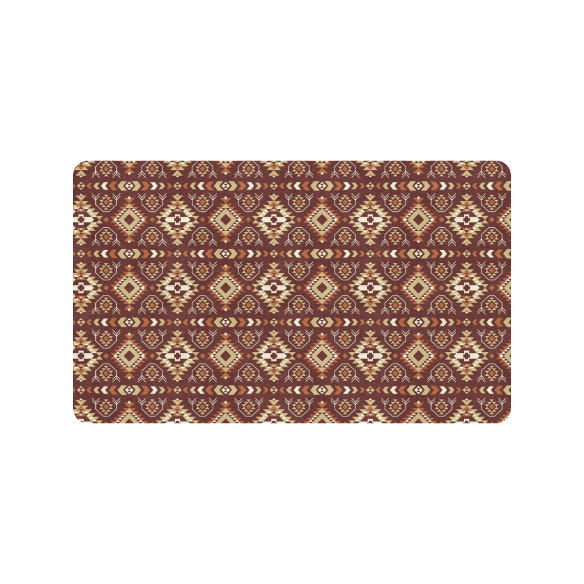 Navajo Native Color Print Pattern Rubber Doormat
