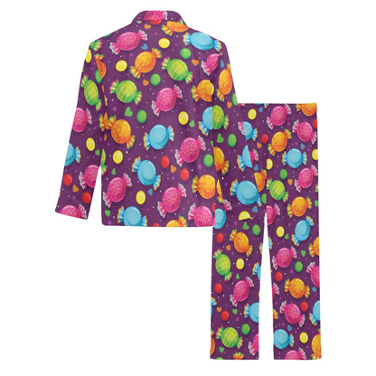 Candy Pattern Print Design CA05 Men's Long Pajama Set