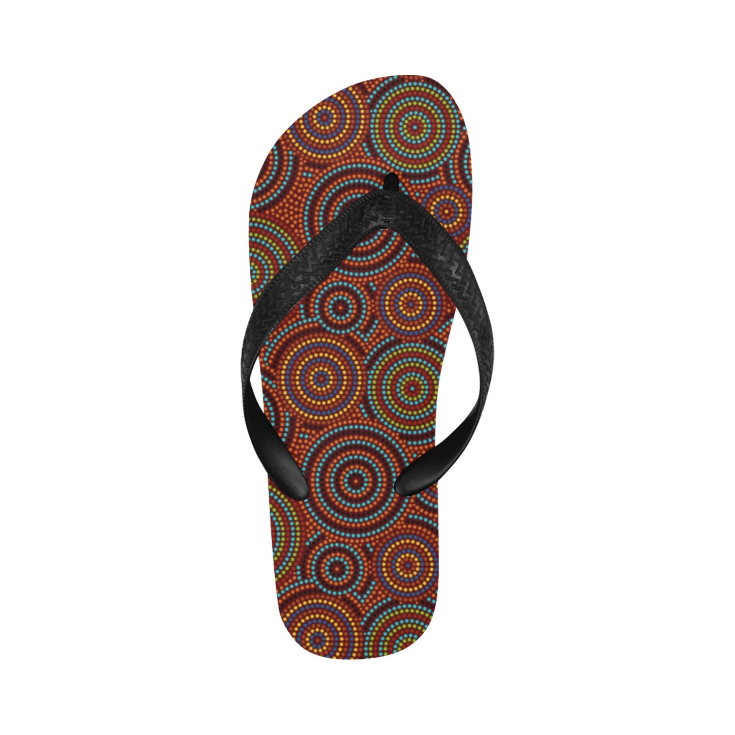 Aboriginal Print Design LKS403 Flip Flops