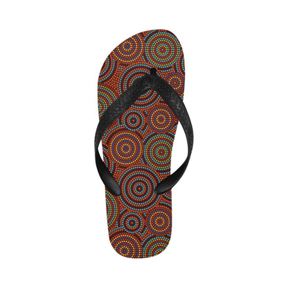 Aboriginal Print Design LKS403 Flip Flops