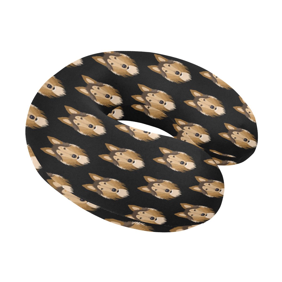 Collies Pattern Print Design 01 U-Shaped Travel Neck Pillow