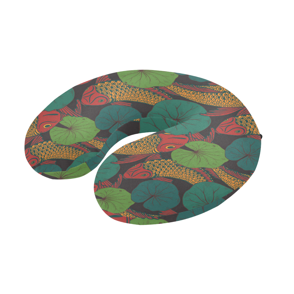 KOI Fish Pattern Print Design 01 U-Shaped Travel Neck Pillow