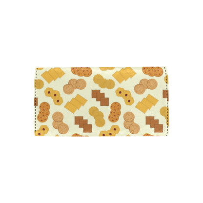 Cookie Pattern Print Design 06 Women's Trifold Wallet