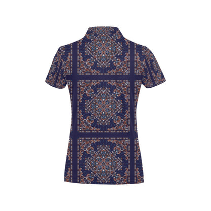 Bandana Print Design LKS3012 Women's Polo Shirt