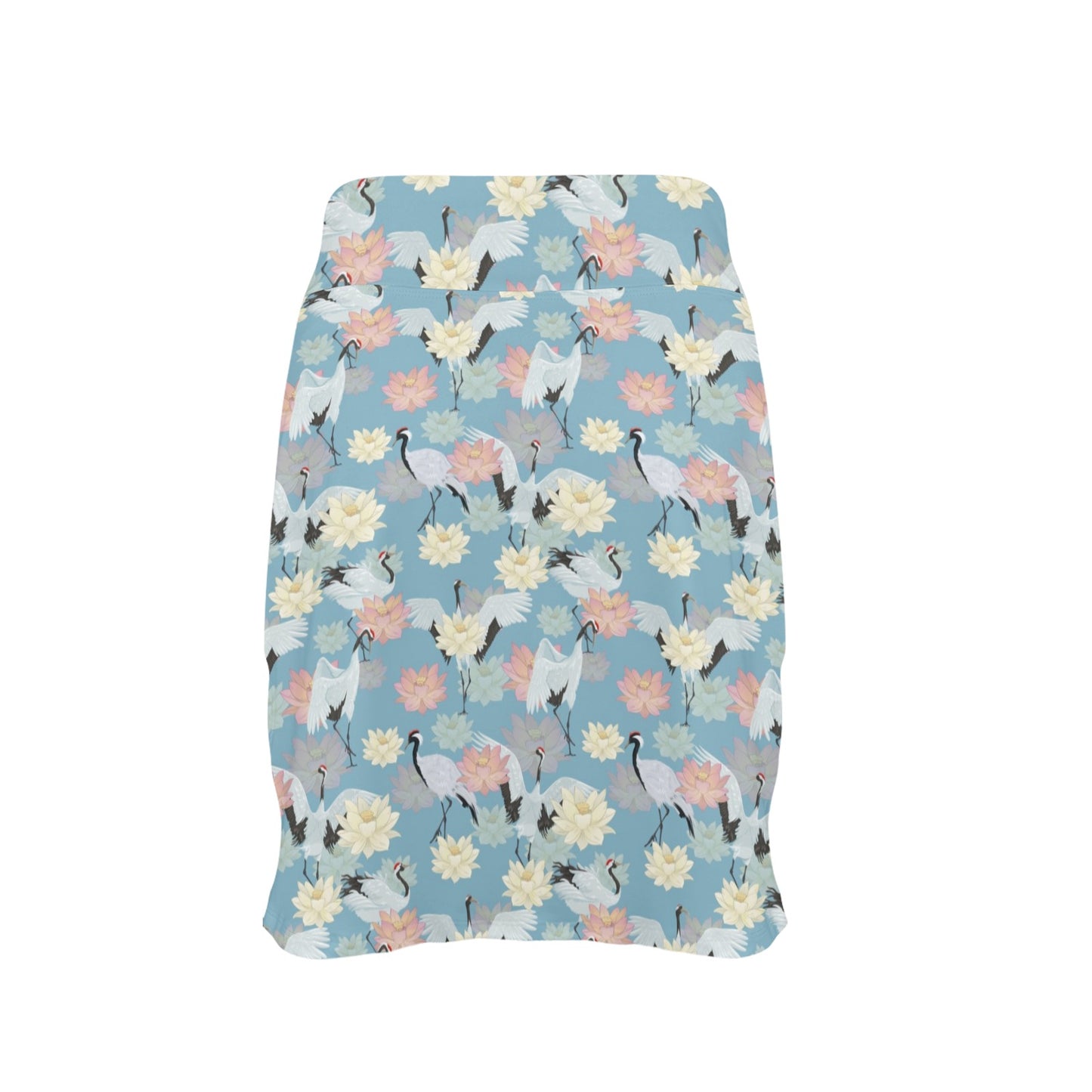 Water Lily Print Design LKS304 17" Golf & Pickleball Skort with Pockets