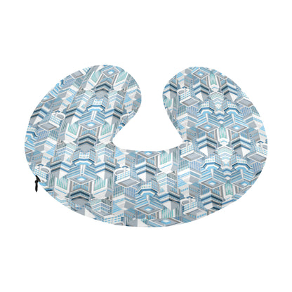 City Pattern Print Design 03 U-Shaped Travel Neck Pillow