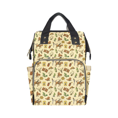 Cowboy Pattern Print Design 04 Diaper Bag Backpack
