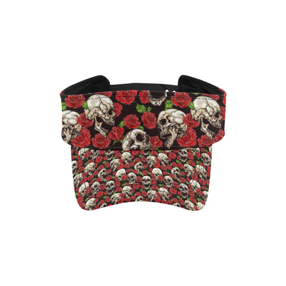 Skull Roses Design Themed Print Unisex Sun Visor