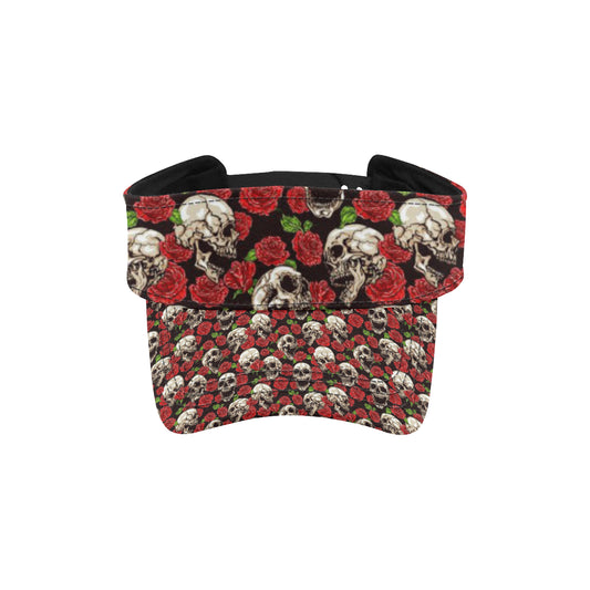 Skull Roses Design Themed Print Unisex Sun Visor