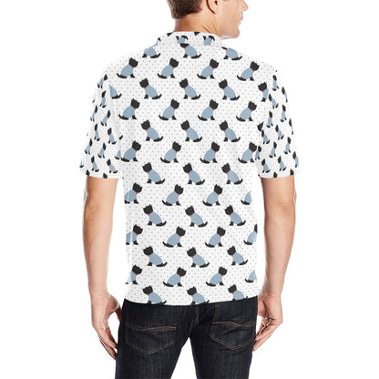 Scottish Terriers Print Design LKS3013 Men Polo Shirt