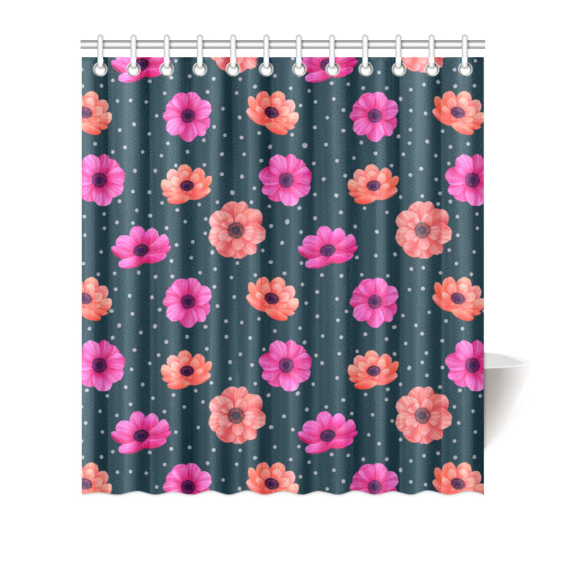 Anemone Pattern Print Design AM08 Shower Curtain