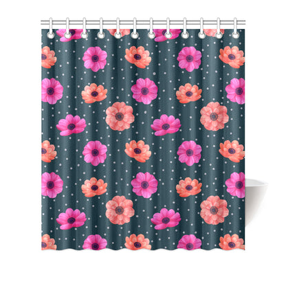 Anemone Pattern Print Design AM08 Shower Curtain