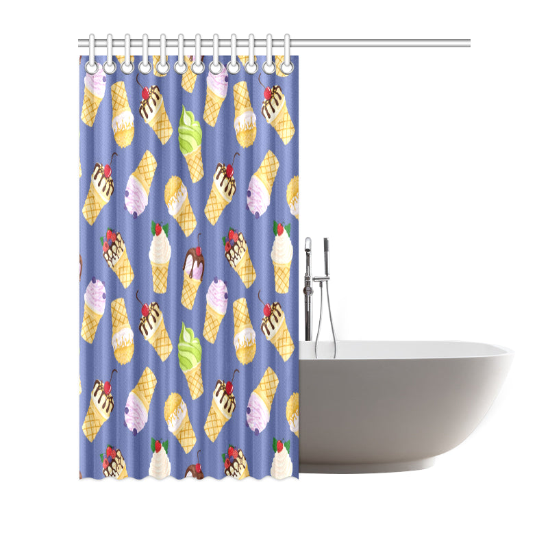 Ice Cream Pattern Print Design IC03 Shower Curtain