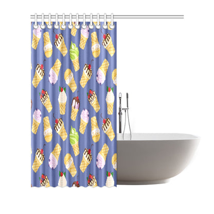 Ice Cream Pattern Print Design IC03 Shower Curtain