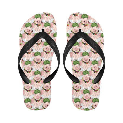 Pig Print Design LKS403 Flip Flops