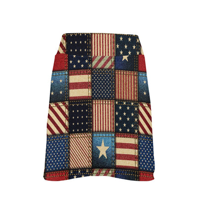American flag Patchwork Design 17" Golf & Pickleball Skort with Pockets