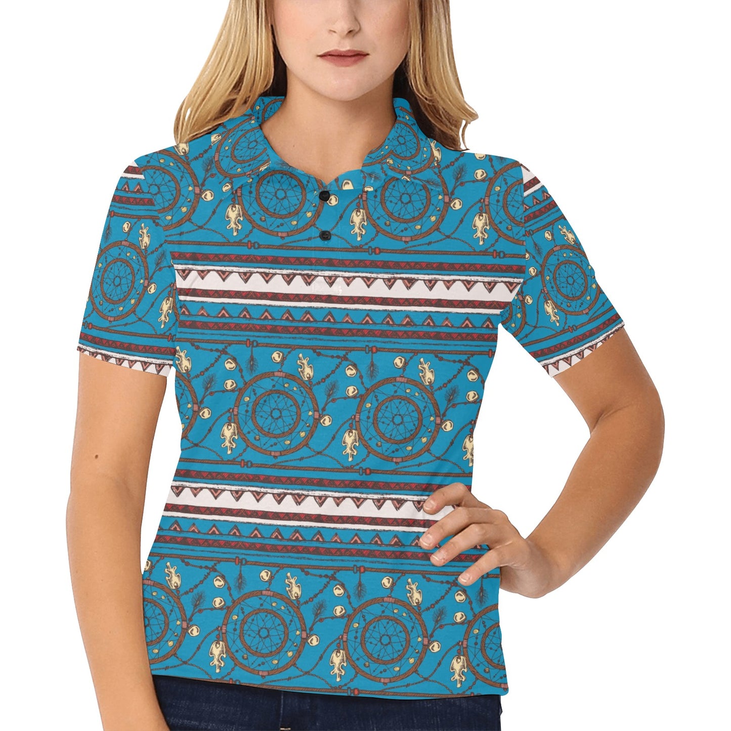 Dream catcher aztec Women's Polo Shirt