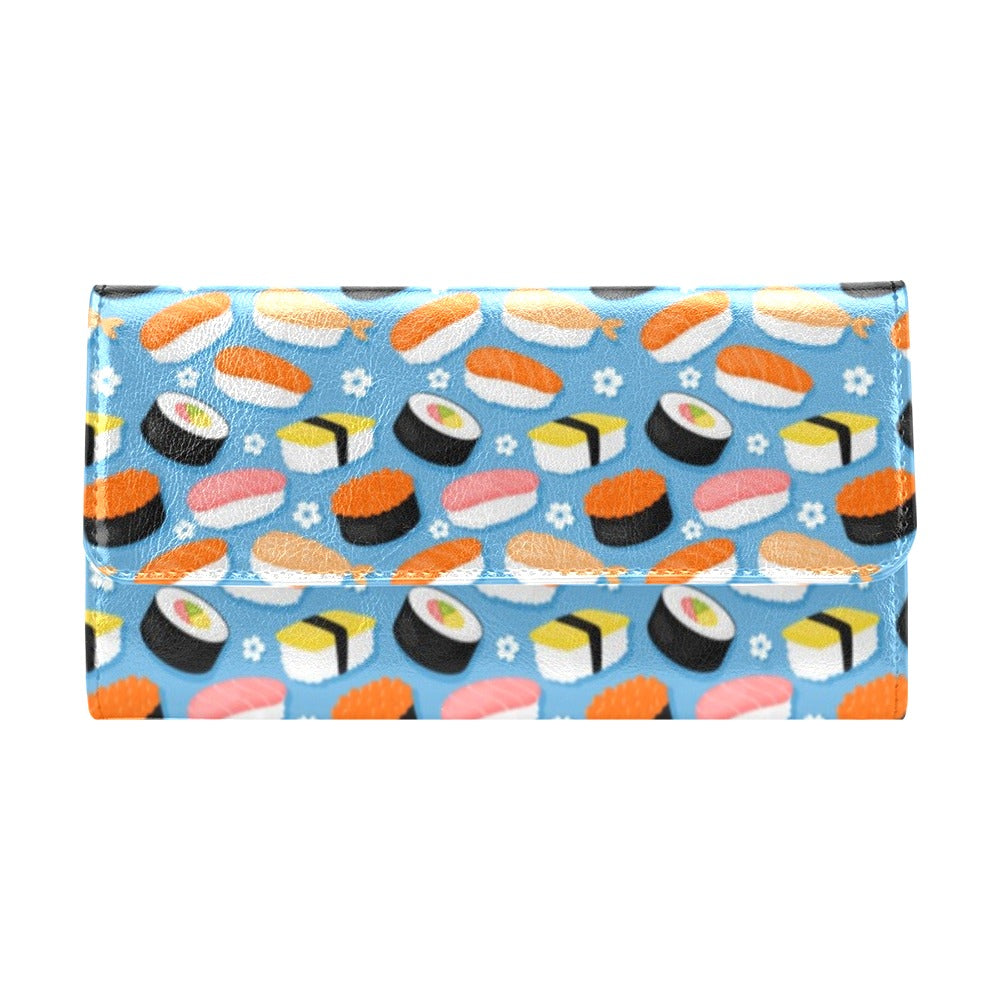 Sushi Print Design LKS304 Women's Trifold Wallet