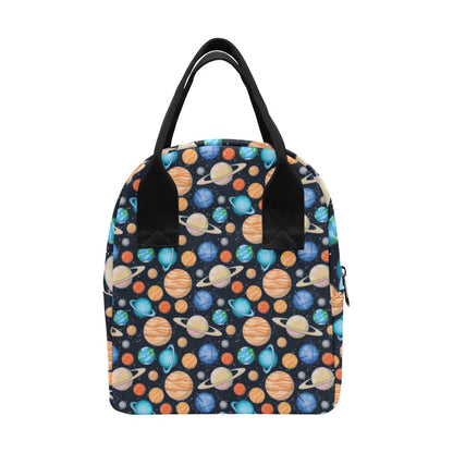 Planet Colorful Print Design LKS301 Insulated Lunch Bag