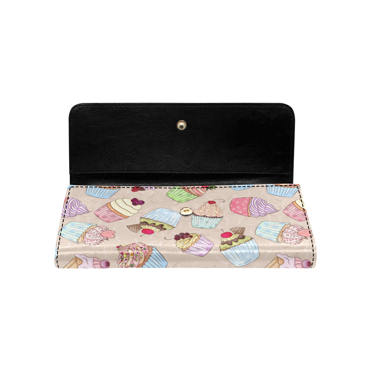 Cupcake Pattern Print Design CP06 Women's Trifold Wallet
