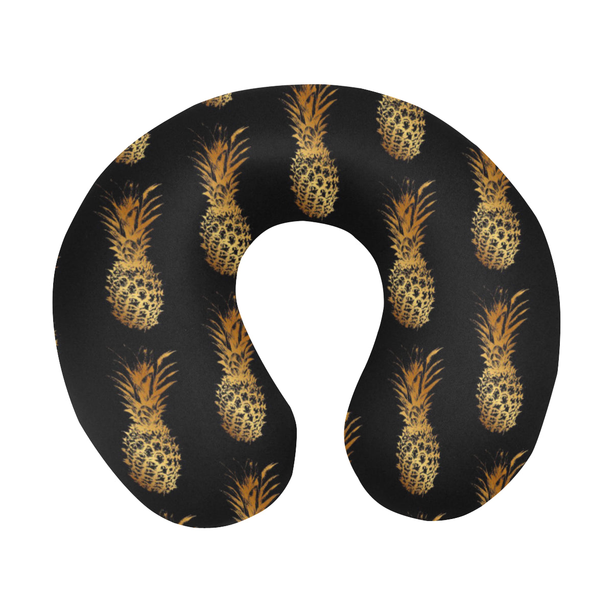 Pineapple Pattern Print Design A02 U-Shaped Travel Neck Pillow