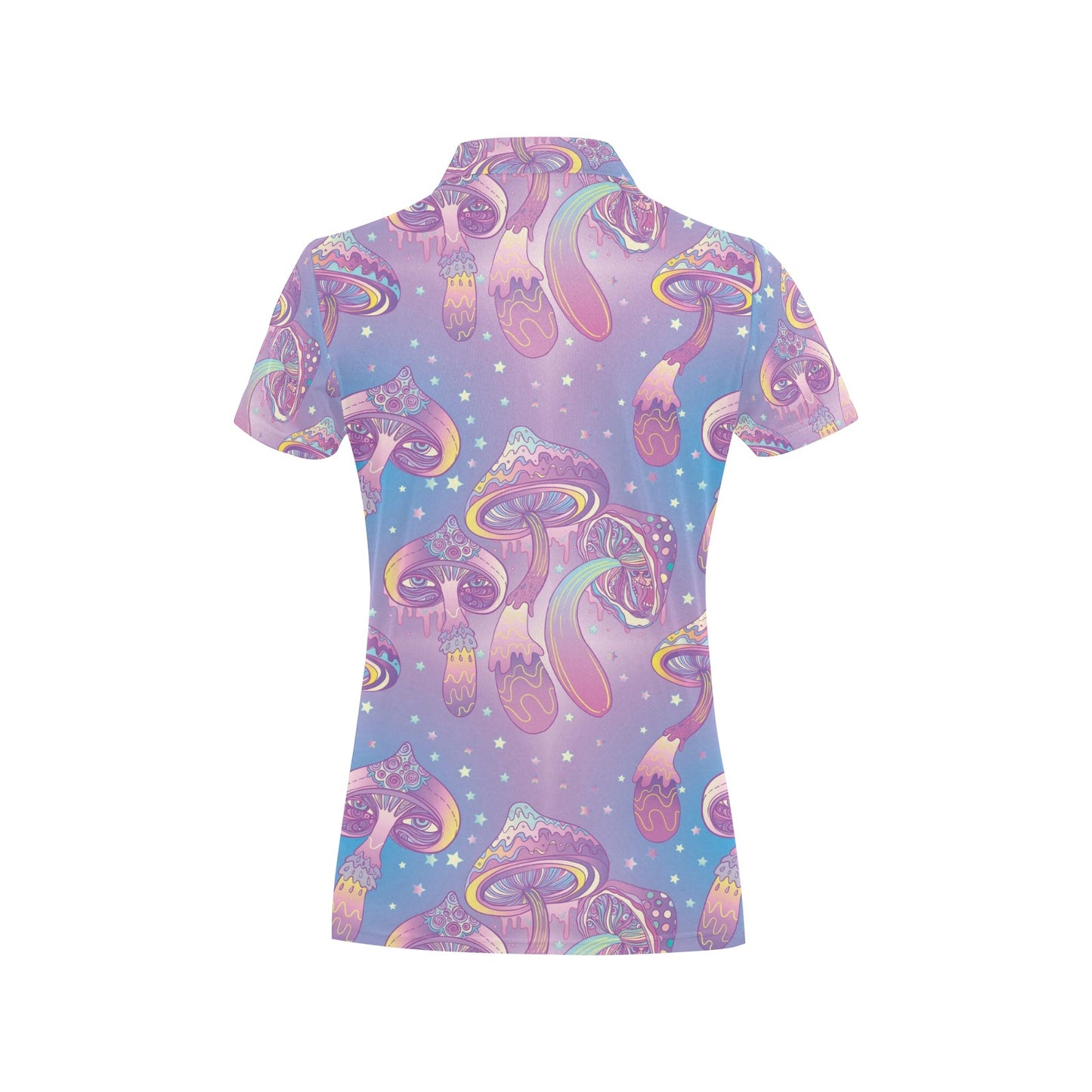 Psychedelic Mushroom Pattern Print Design A01 Women's Polo Shirt