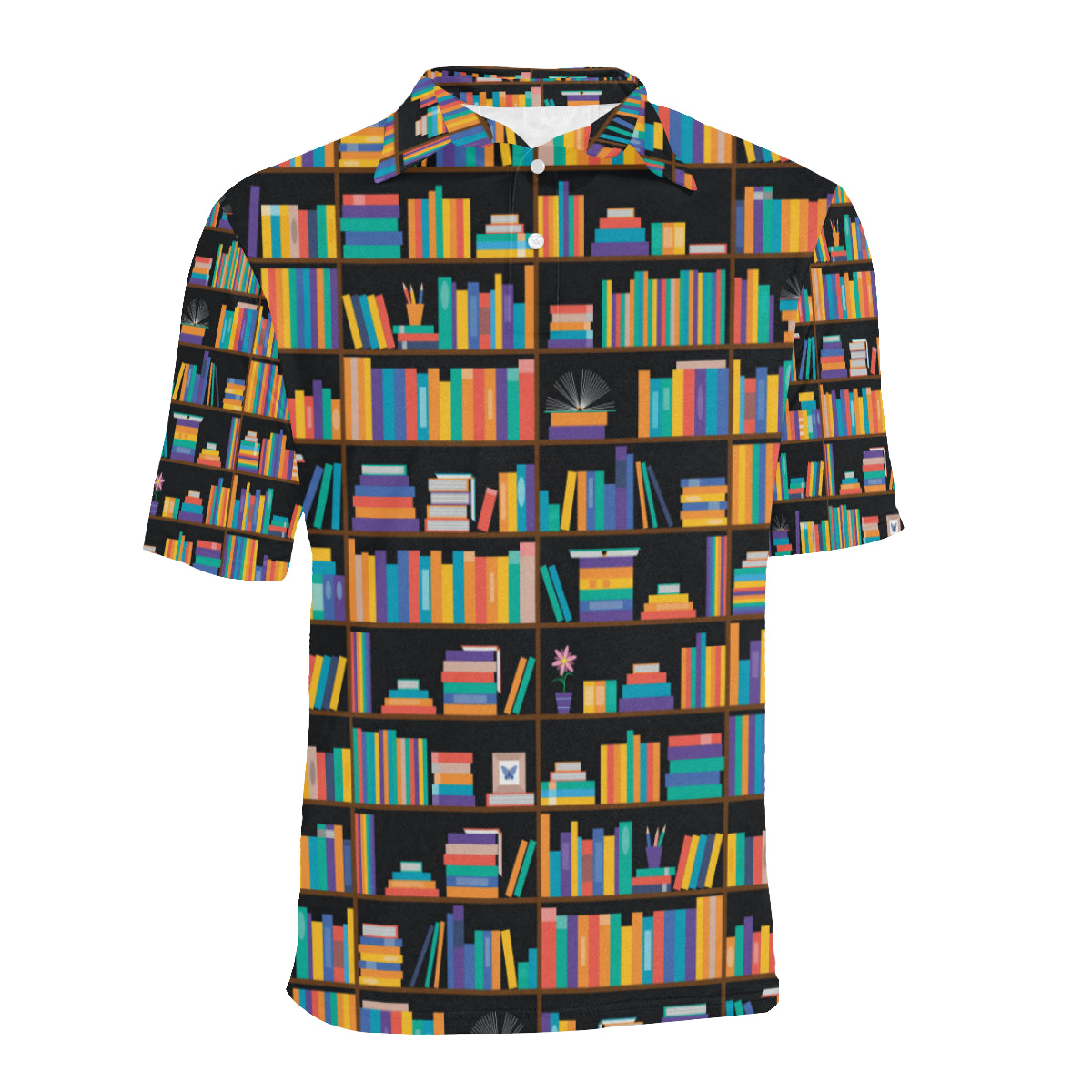 Book Pattern Print Design 05 Men Polo Shirt