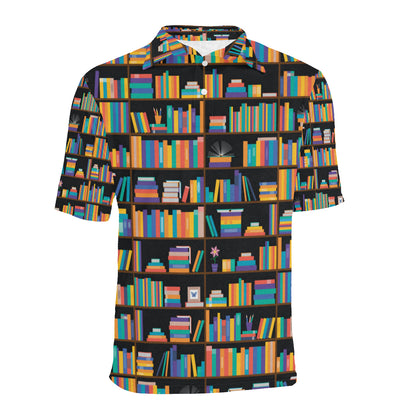 Book Pattern Print Design 05 Men Polo Shirt