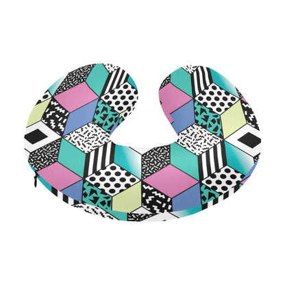 90s Pattern Print Design 3 U-Shaped Travel Neck Pillow