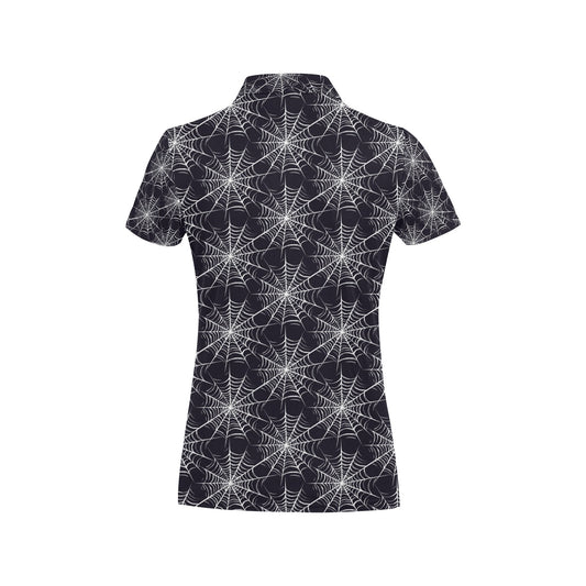 Spider Web Print Design LKS303 Women's Polo Shirt