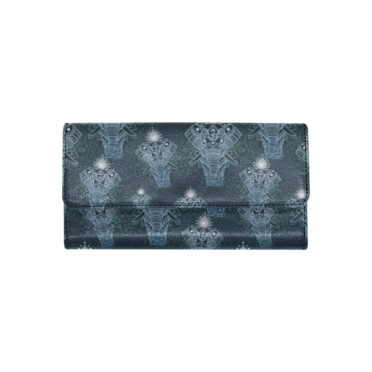 Elephant Mandala Women's Trifold Wallet