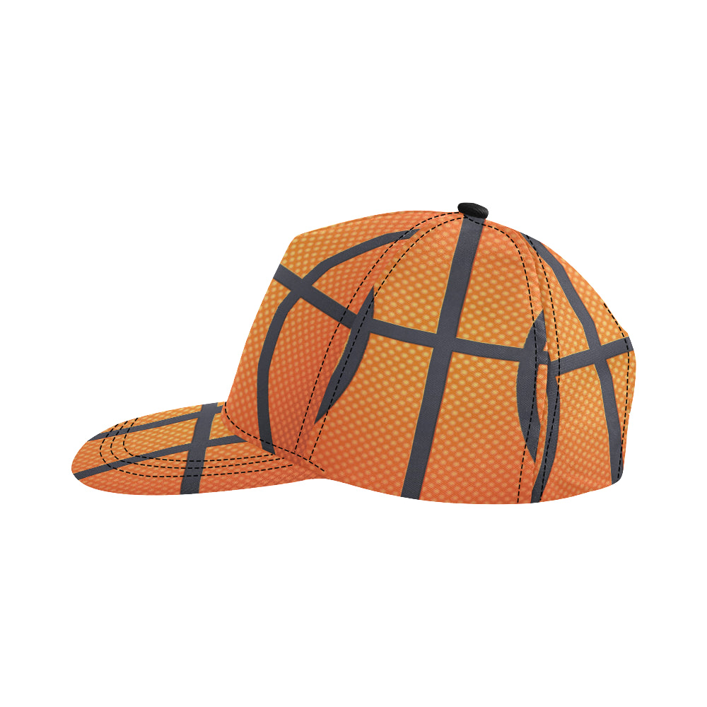 Basketball Texture Print Pattern Snapback Cap