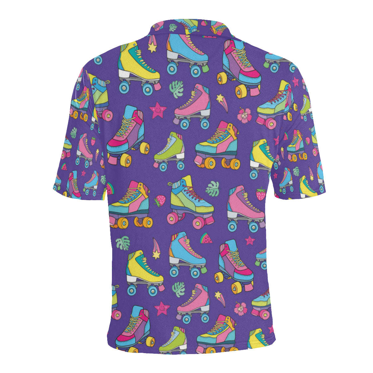Roller skate Colorful Pattern Print Design A05 Men Polo Shirt
