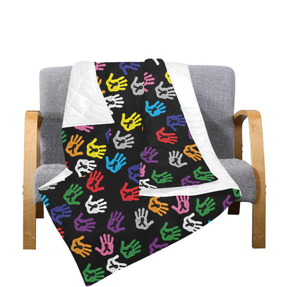 Cancer Awareness Pattern Print Design 04 Premium Quilt