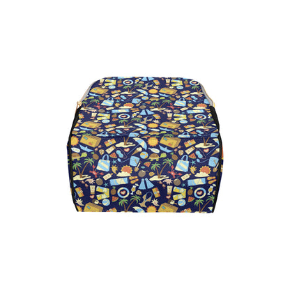 Beach Themed Pattern Print Design 04 Diaper Bag Backpack