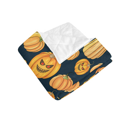 Pumpkin Halloween Pattern Print Design A04 Premium Quilt