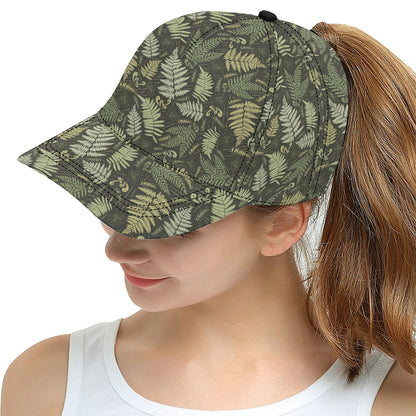 Fern Leave Green Print Pattern Snapback Cap