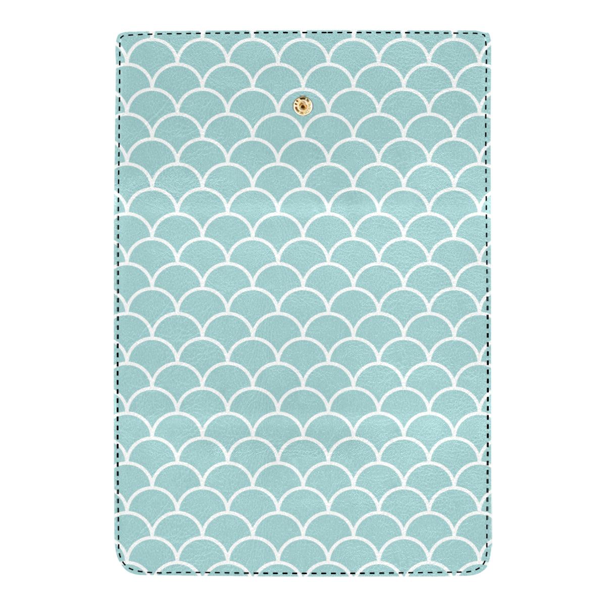 Scales Teal Pattern Print Design 02 Women's Trifold Wallet