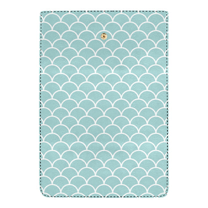 Scales Teal Pattern Print Design 02 Women's Trifold Wallet
